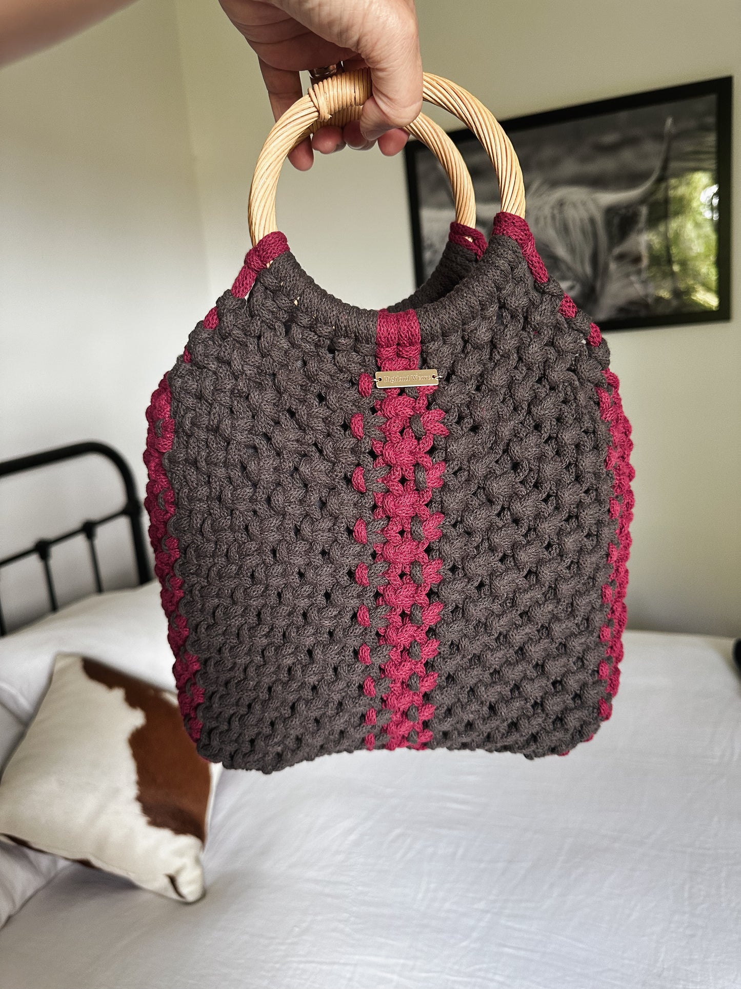 Cherry Wine basket Bag