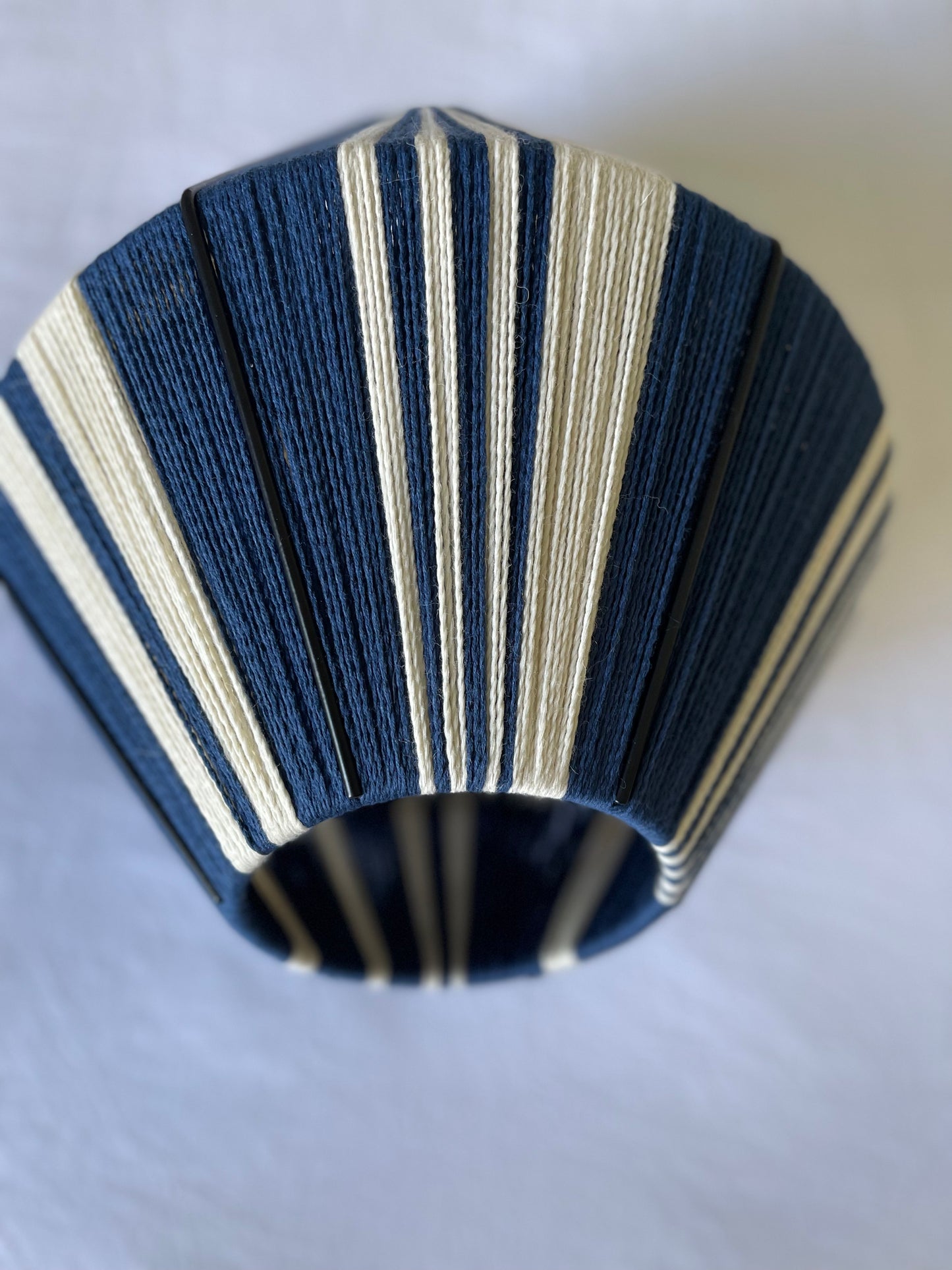 Navy & Natural Woollen Pendant Light