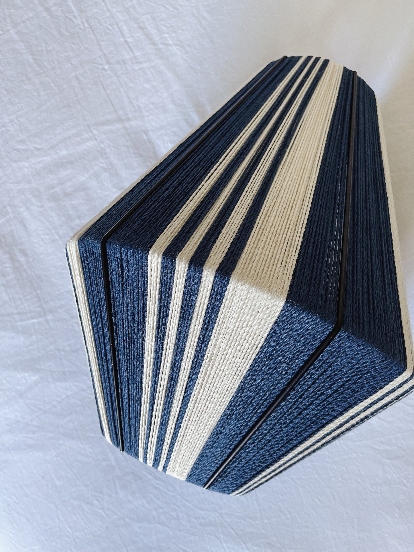 Navy & Natural Woollen Pendant Light