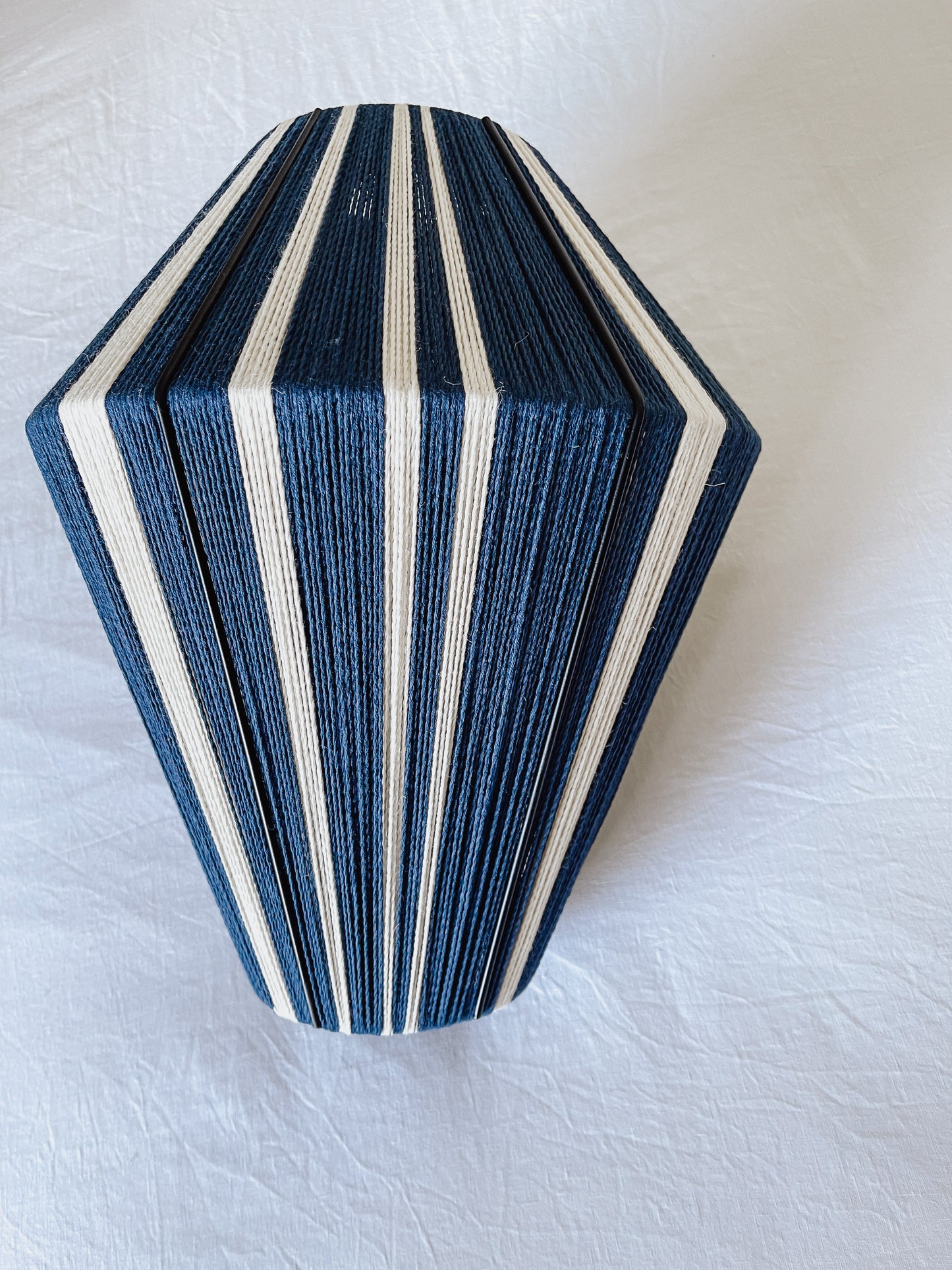 Navy & Natural Woollen Pendant Light
