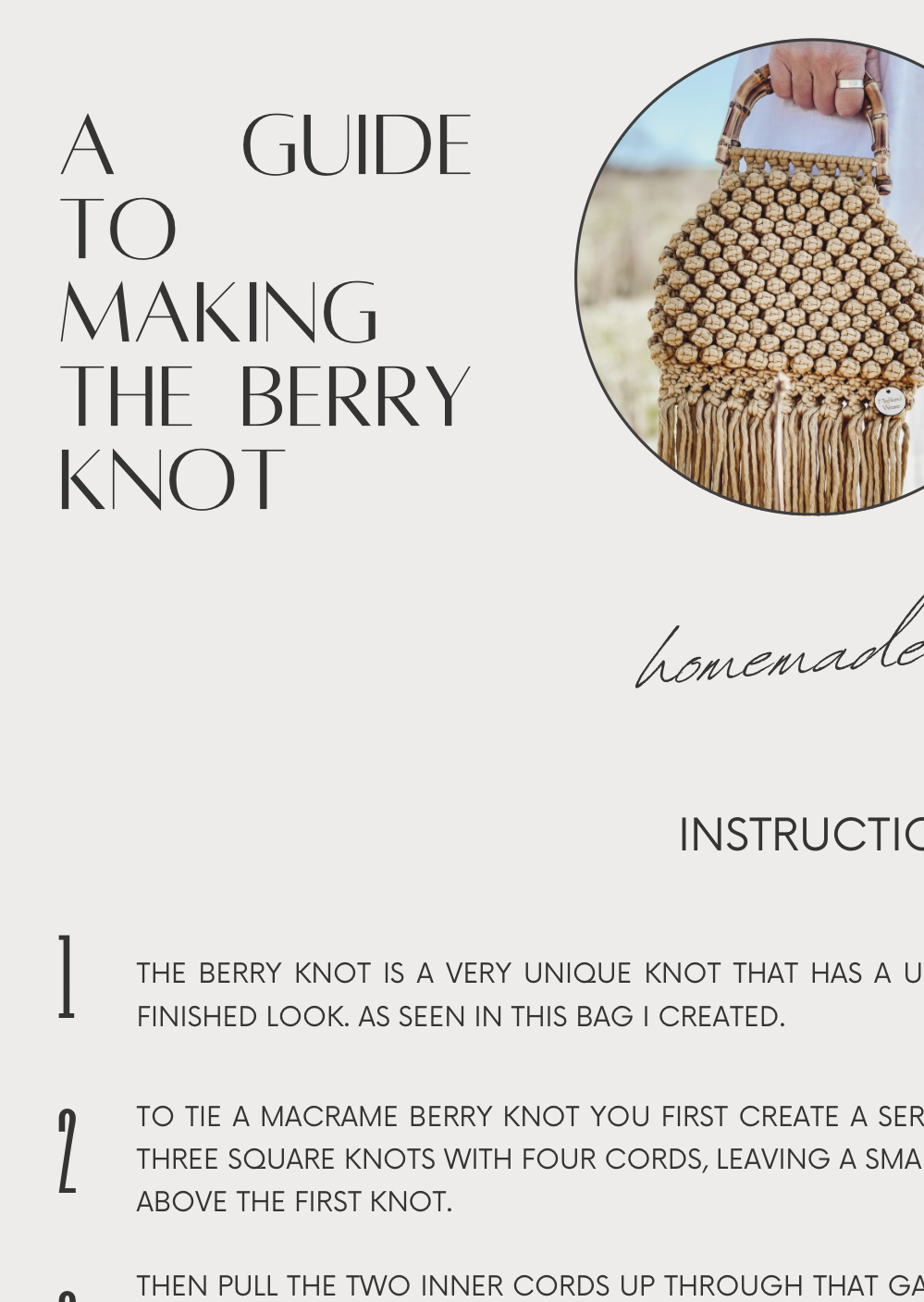 Free Berry Knot Tutorial