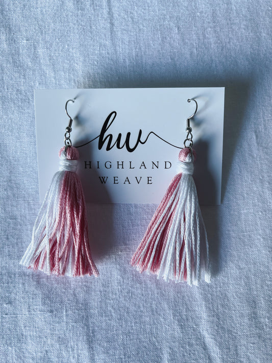 Pink and White Tassel