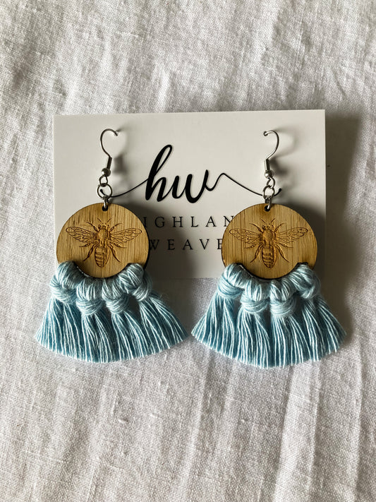 Highland Weave Earrings- Pastel Blue